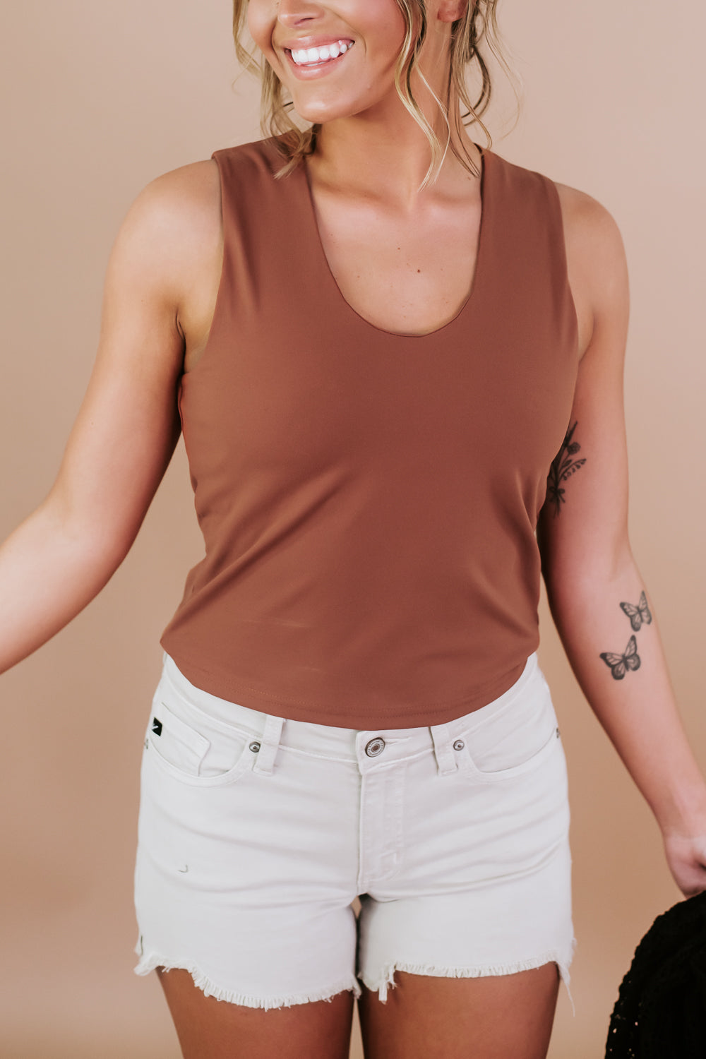 Thick Strap Crop Tank, Cinnamon – Everyday Chic Boutique