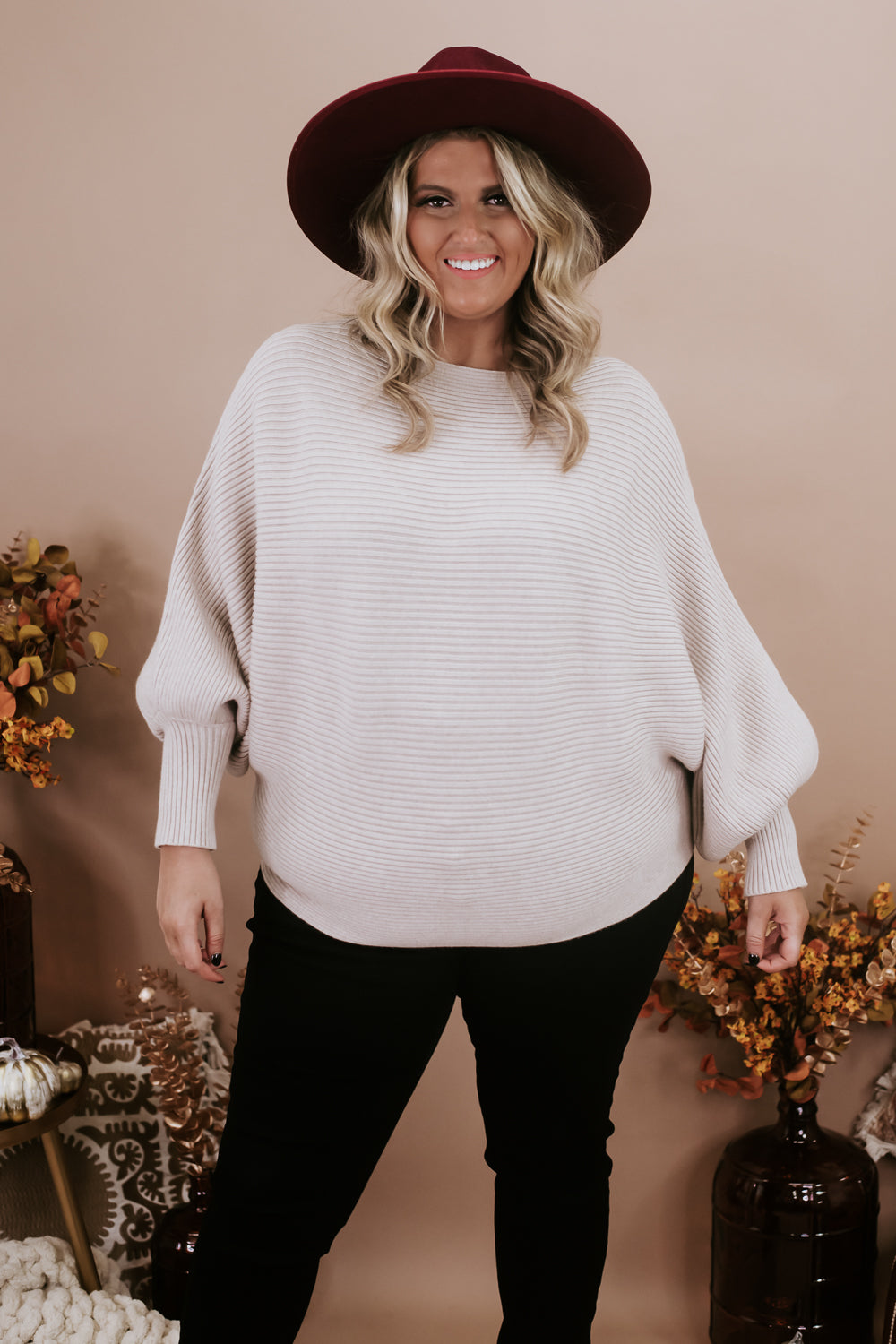 Long Dolman Sleeve Knit Sweater, Taupe – Everyday Chic Boutique