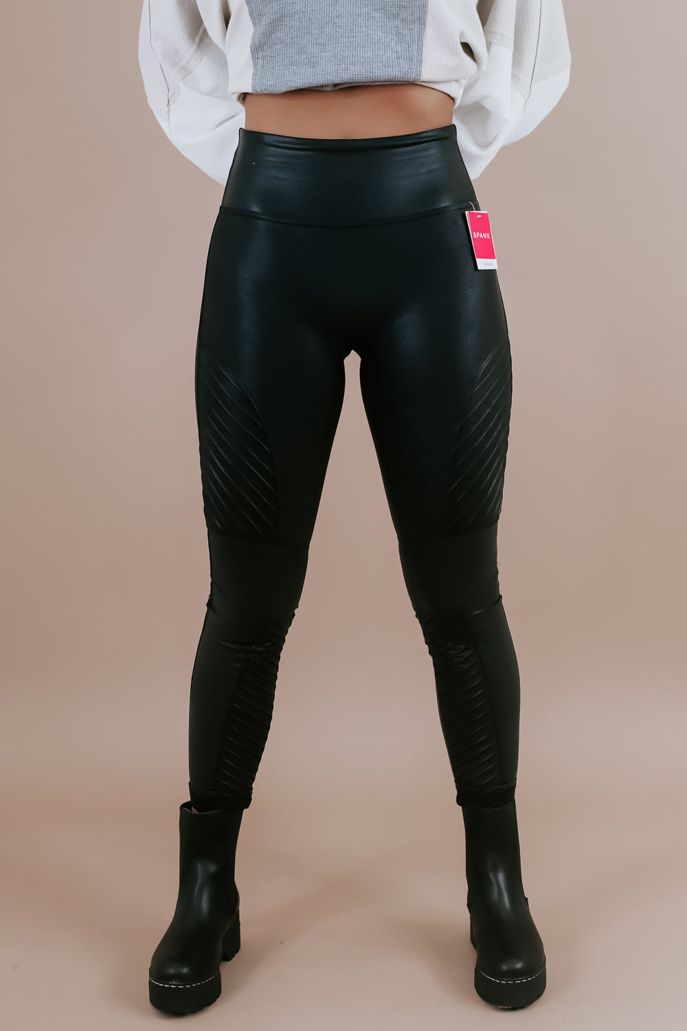 Black Leather Spanx Faux Leather Leggings Size Review SPANX Faux