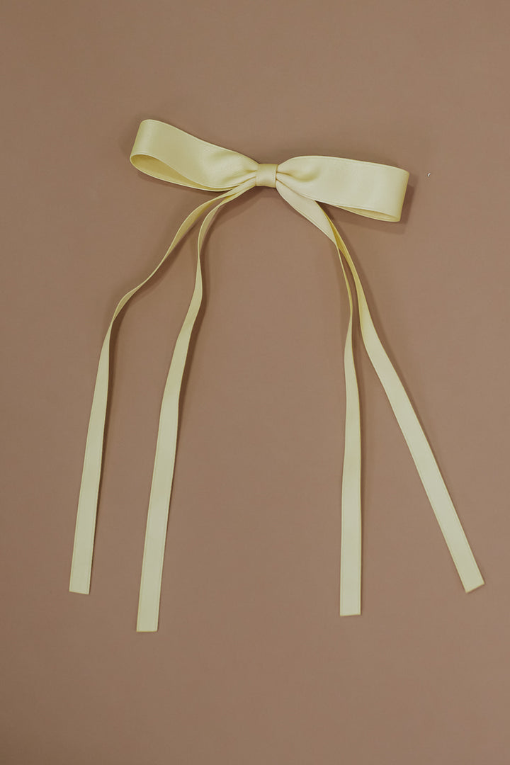 Dainty Bow Clip, Yellow