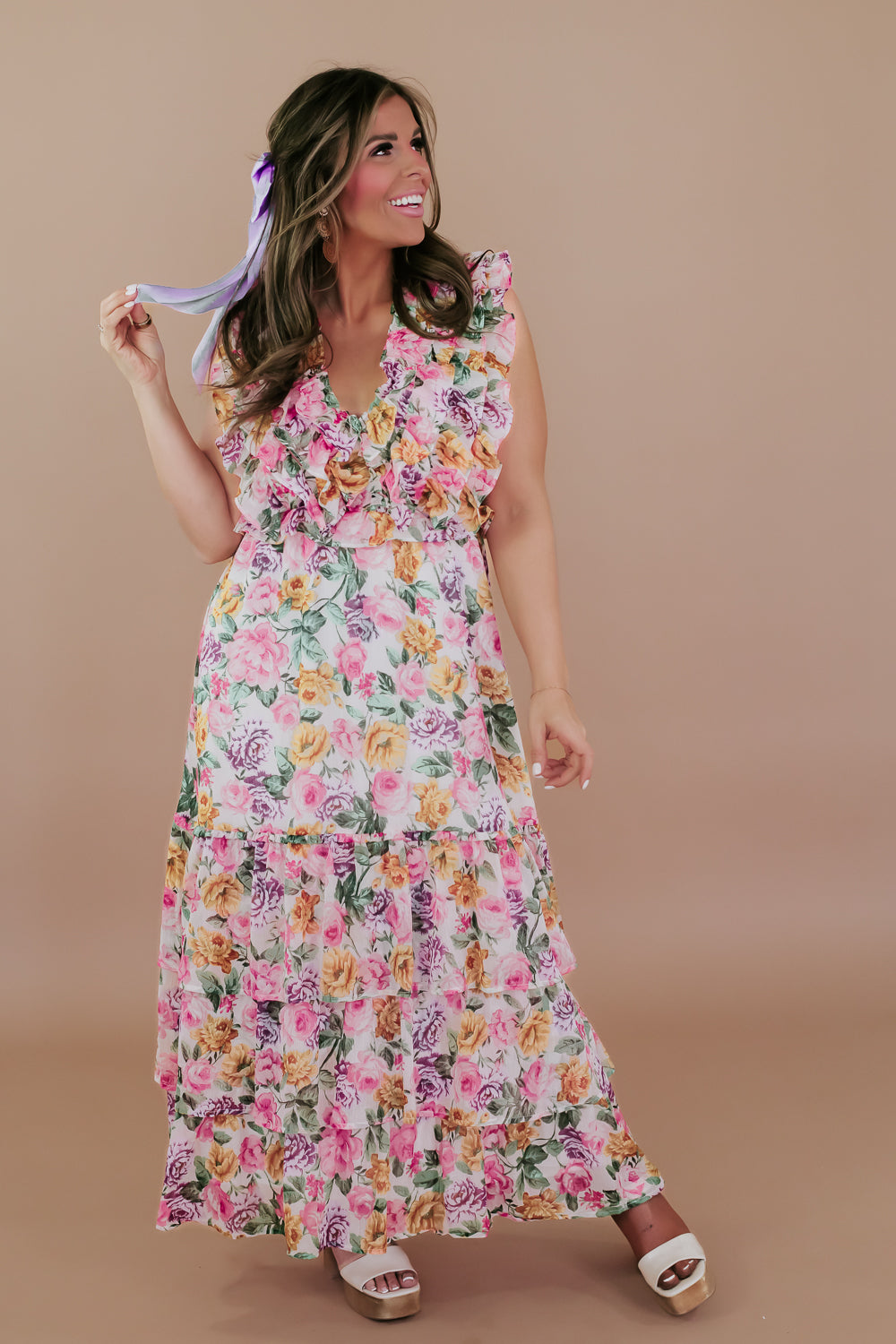 Easter Sunday dress, Easter maxi dress, Spring flroal maxi dress, Vintage florals, Spring maxi, Spring florals, Spring outfit inspo