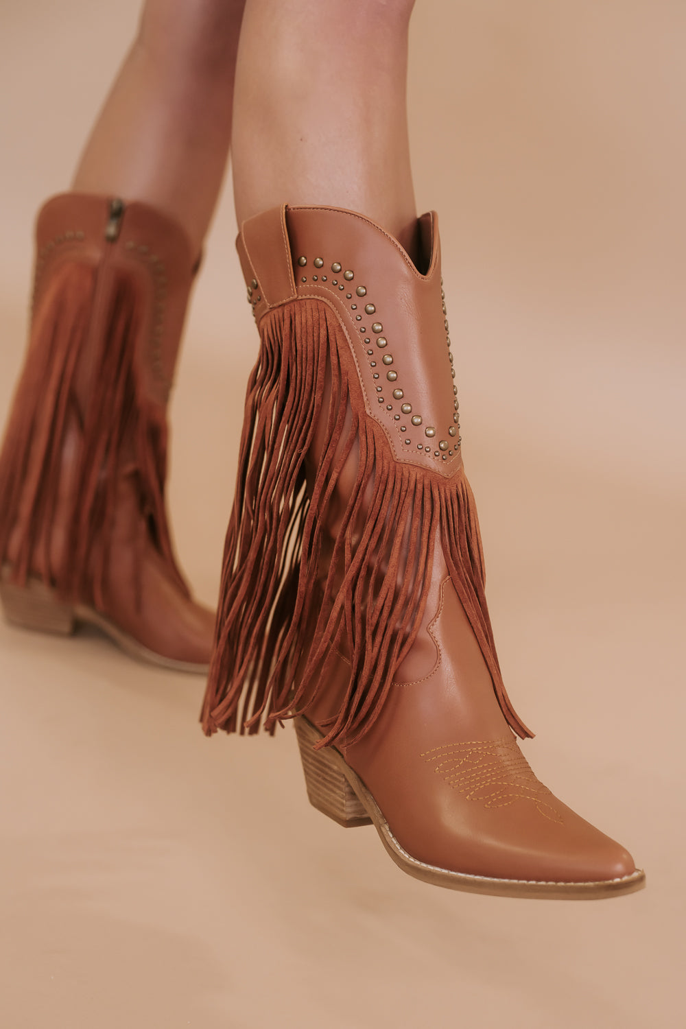 My Go To Tassel Camel Fringe Boots main image 0