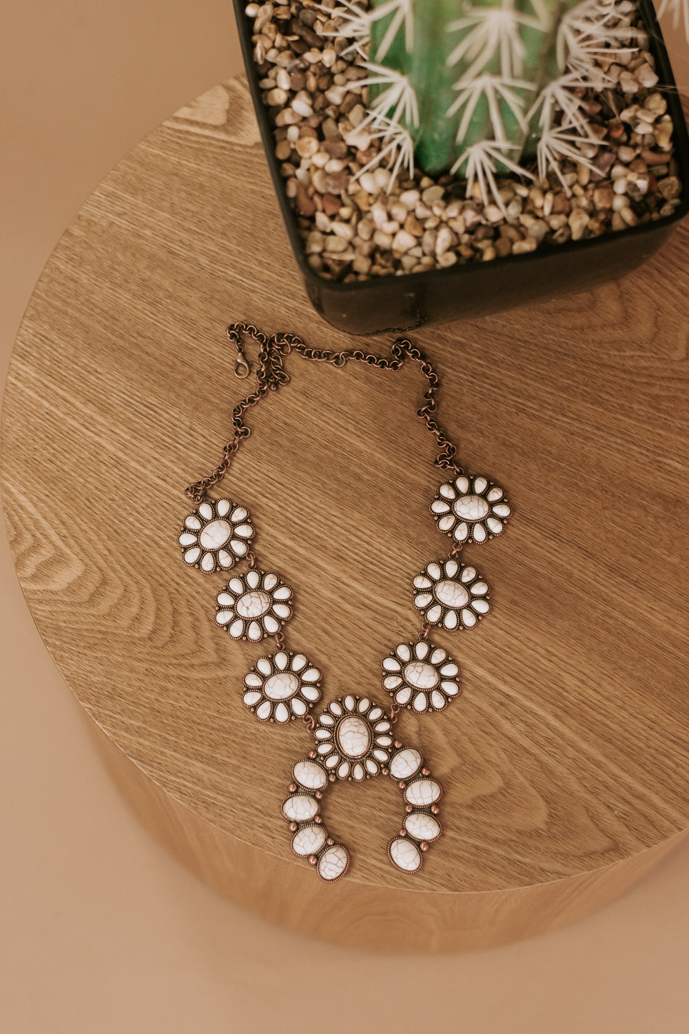 Bring On Blossoms Concho Necklace, Ivory