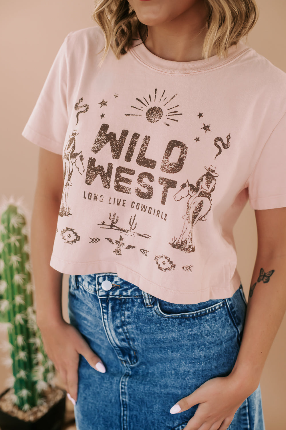 Wild West Crop Graphic Tee