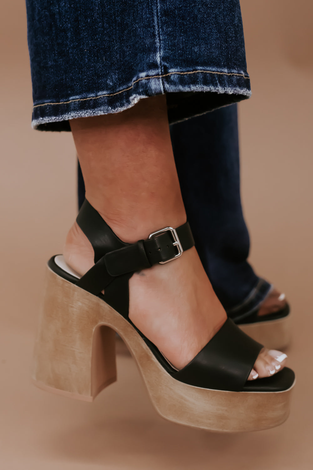 The Sadie Chunky Platform Heel, Black