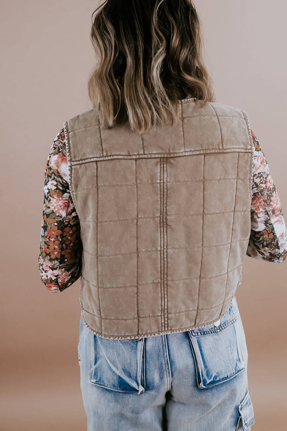 On a Quest Quilted Vest, Brown