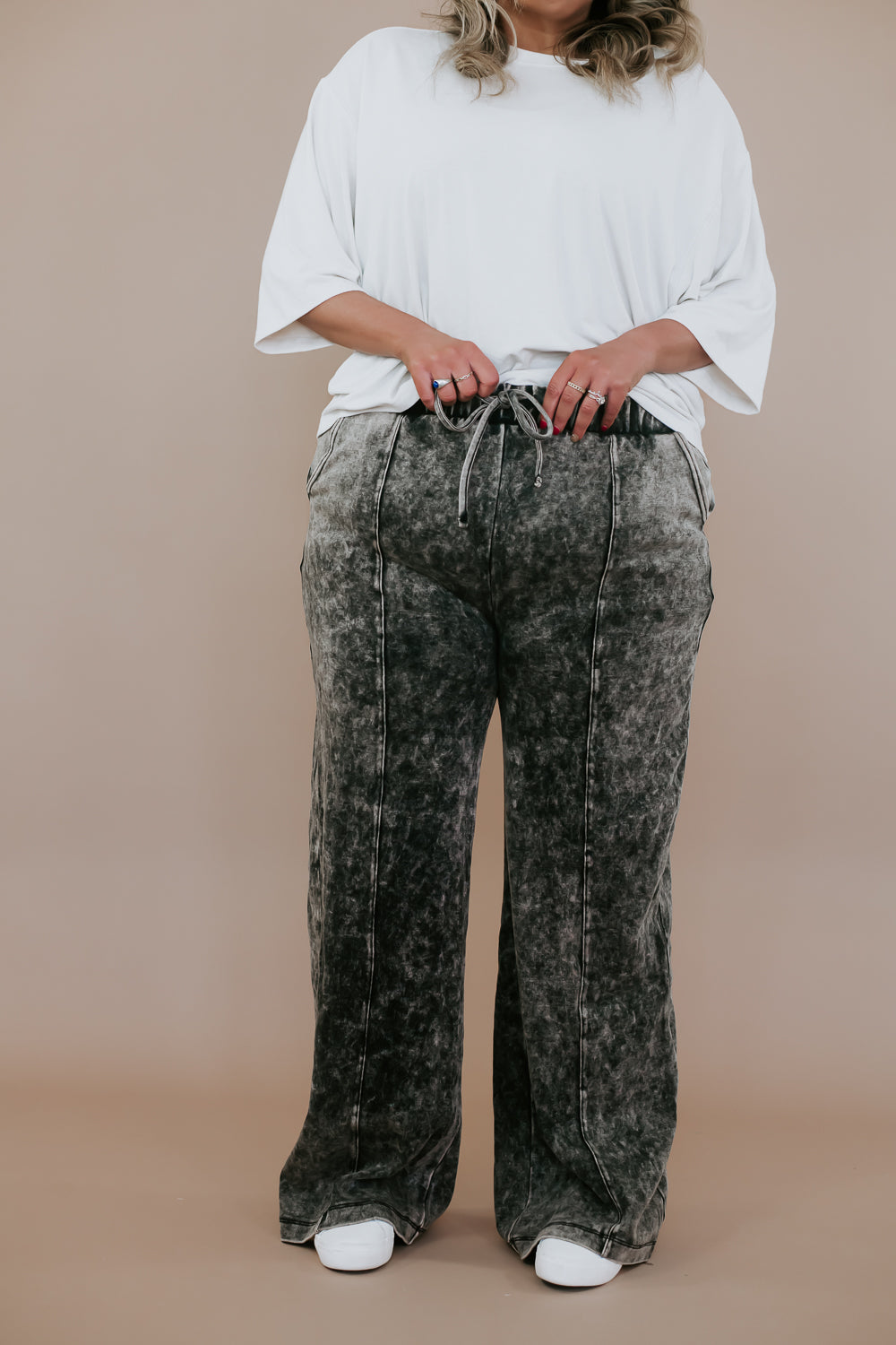 Don’t Hurt Yourself Acid Wash Pants