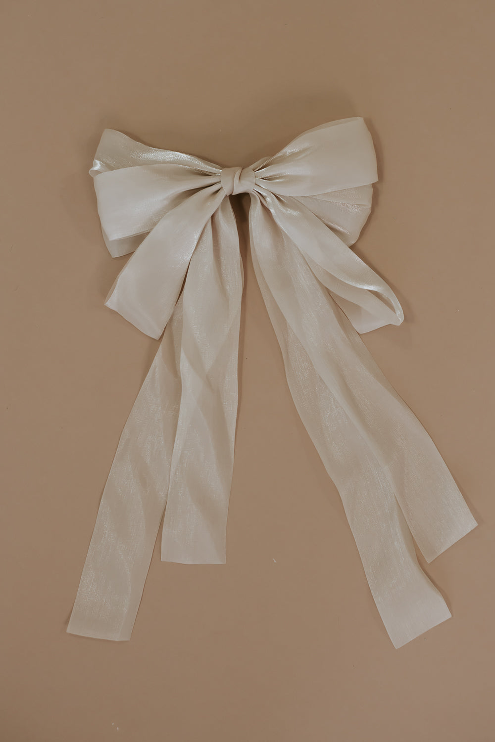Taupe Satin Bow