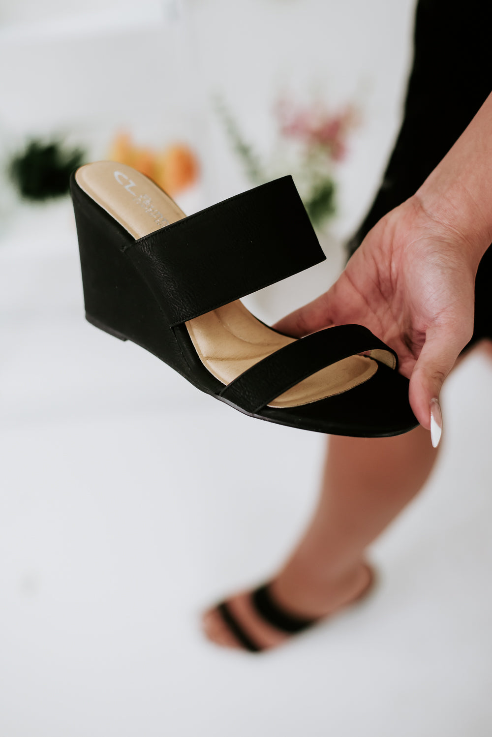 Feeling Fanciful Wedge Sandal, Black โ Everyday Chic Boutique