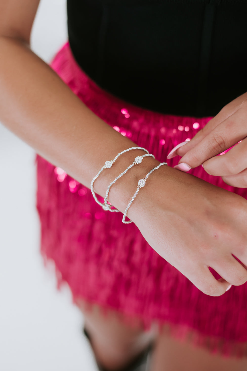 Day Date Stack Of 3 Bracelets , Silver – Everyday Chic Boutique