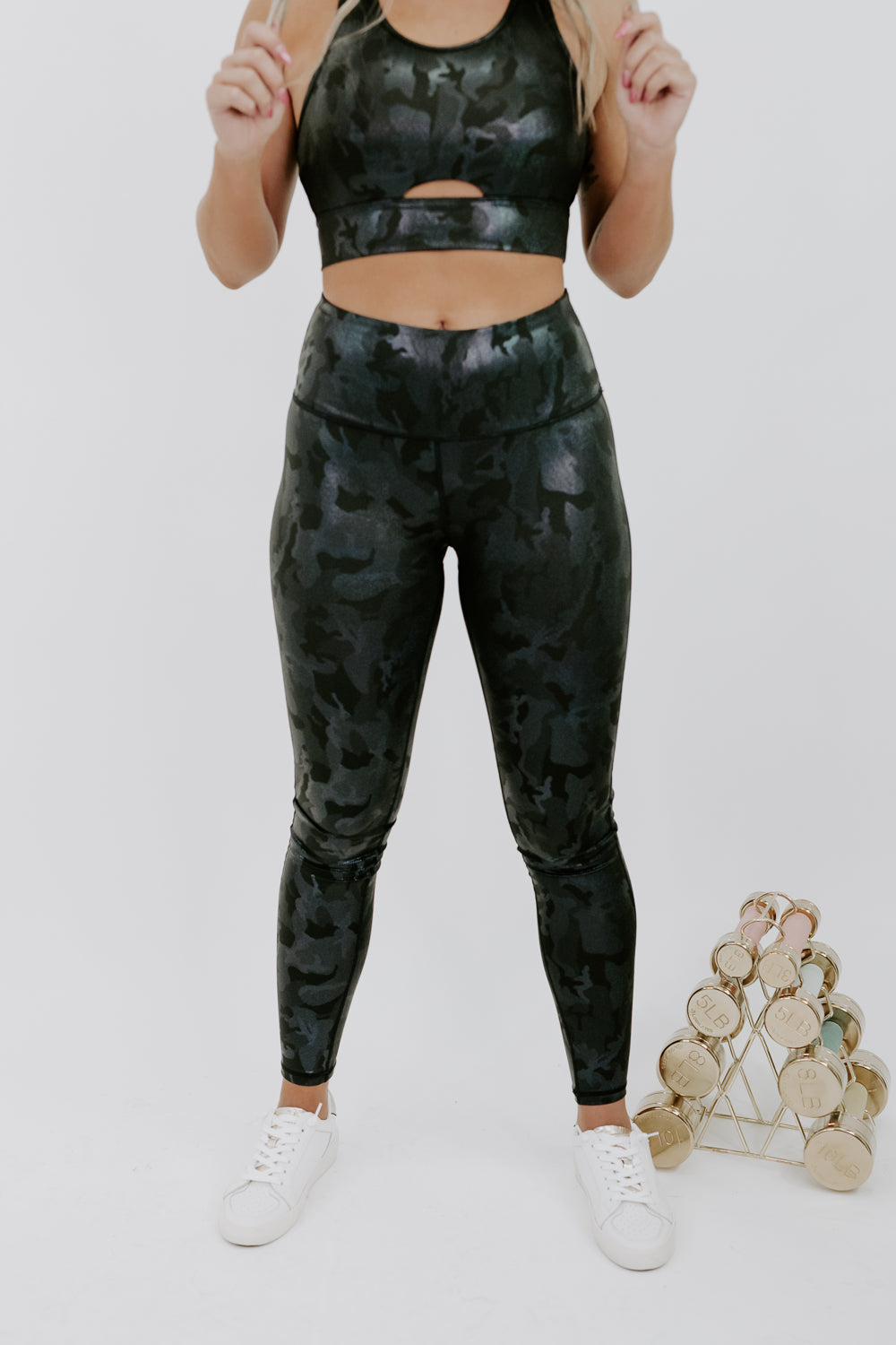 Camo Set with Crop Top and Urban Grey Camouflage Leggings –
