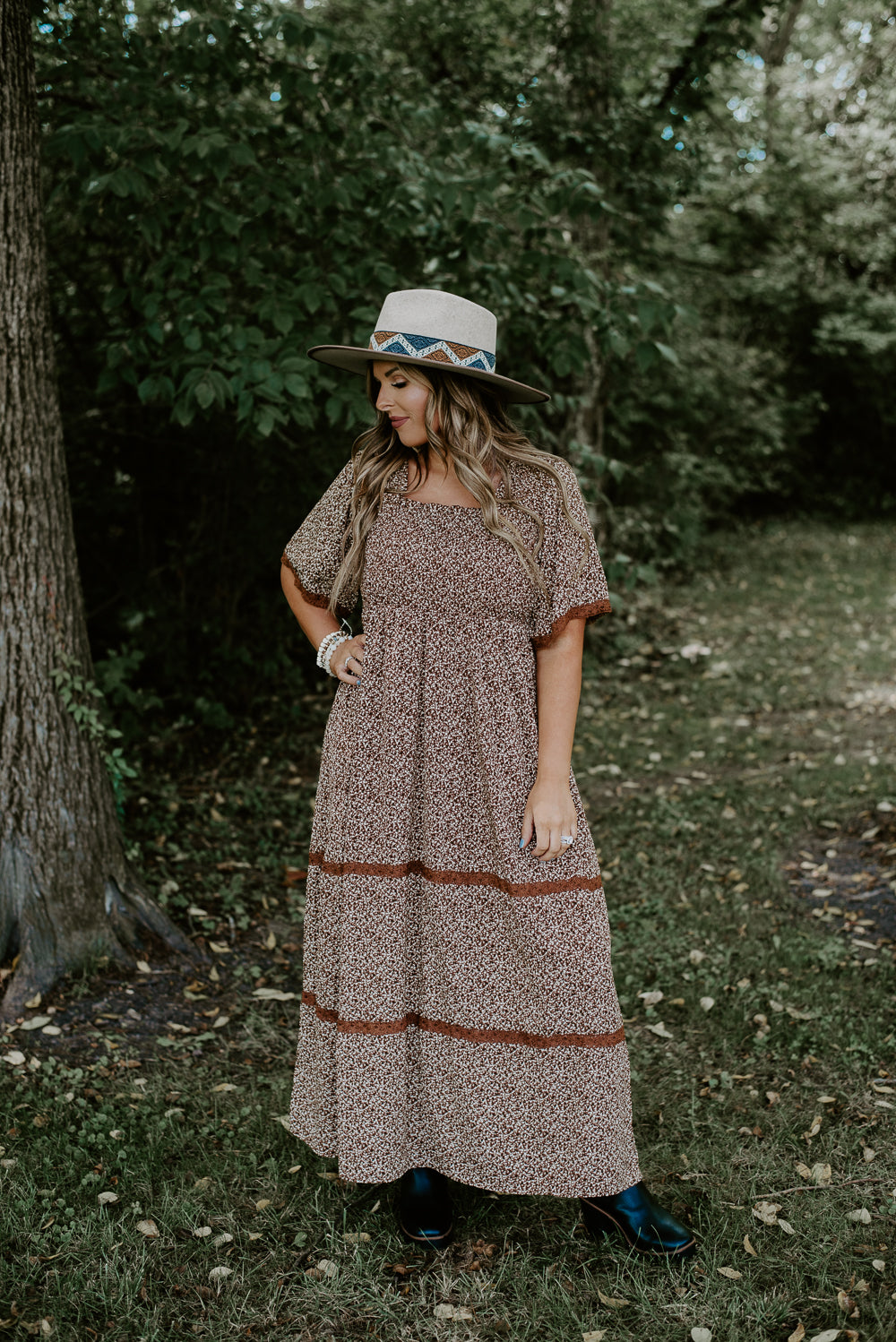 ECB Exclusive: Made For You Lace Maxi, Brown