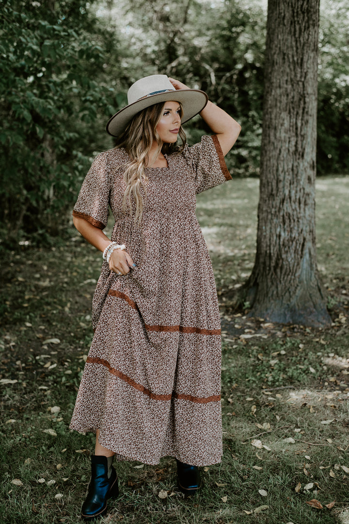 ECB Exclusive: Made For You Lace Maxi, Brown