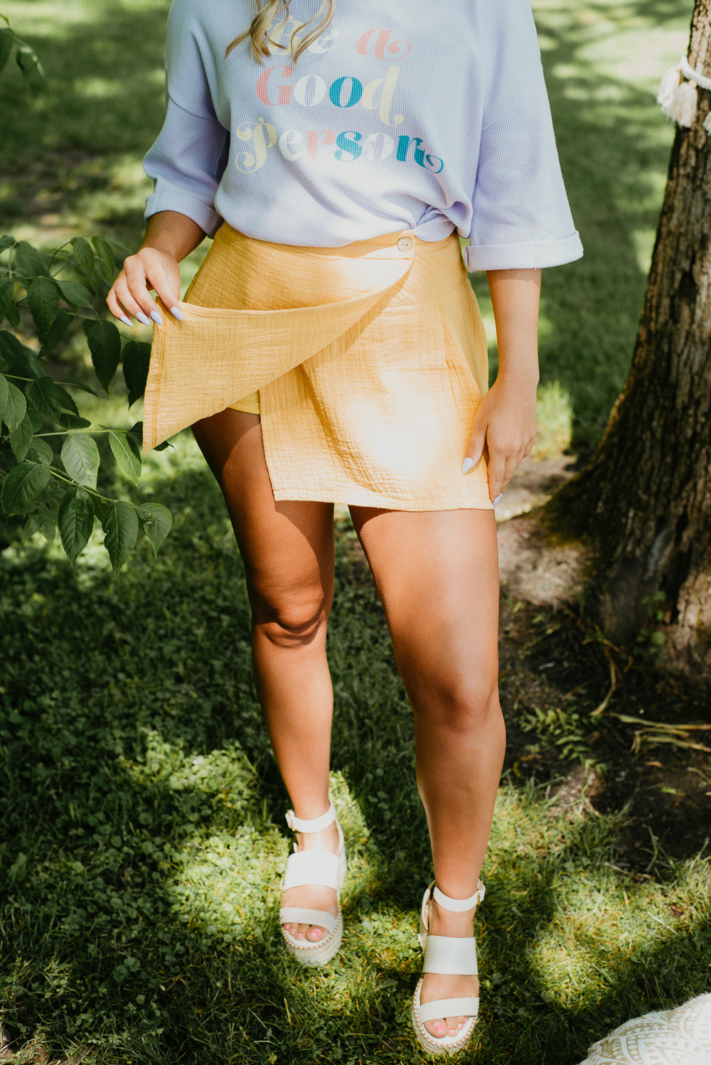 Taking Sides Woven Mini Skirt, Yellow – Everyday Chic Boutique