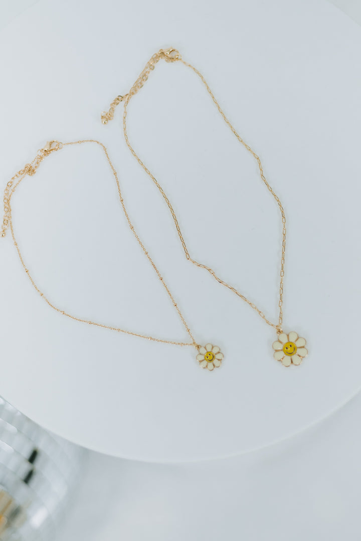 Mama & Me Mini Sunflower Necklace, Ivory
