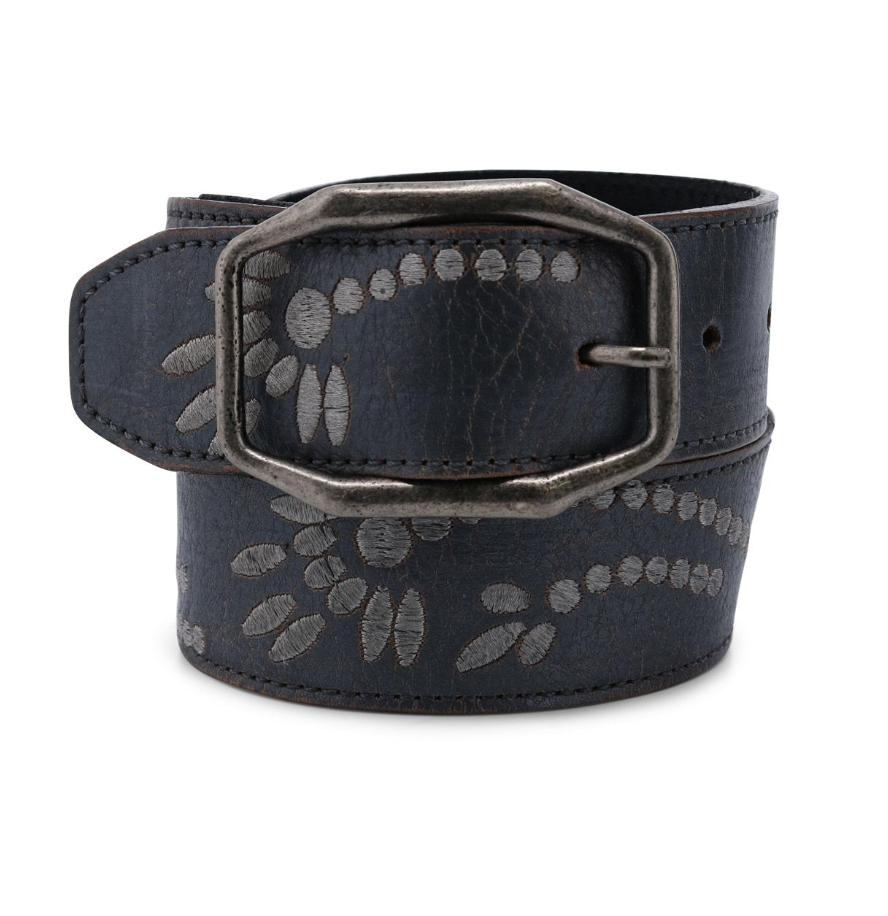 Bedstu Mohawk Leather Belt, Silver Lux – Everyday Chic Boutique display picture 3