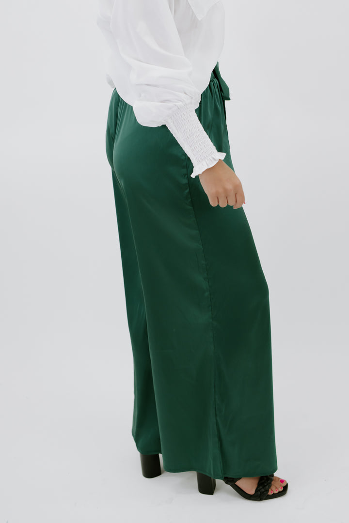 Best For Last Satin Pant, Green
