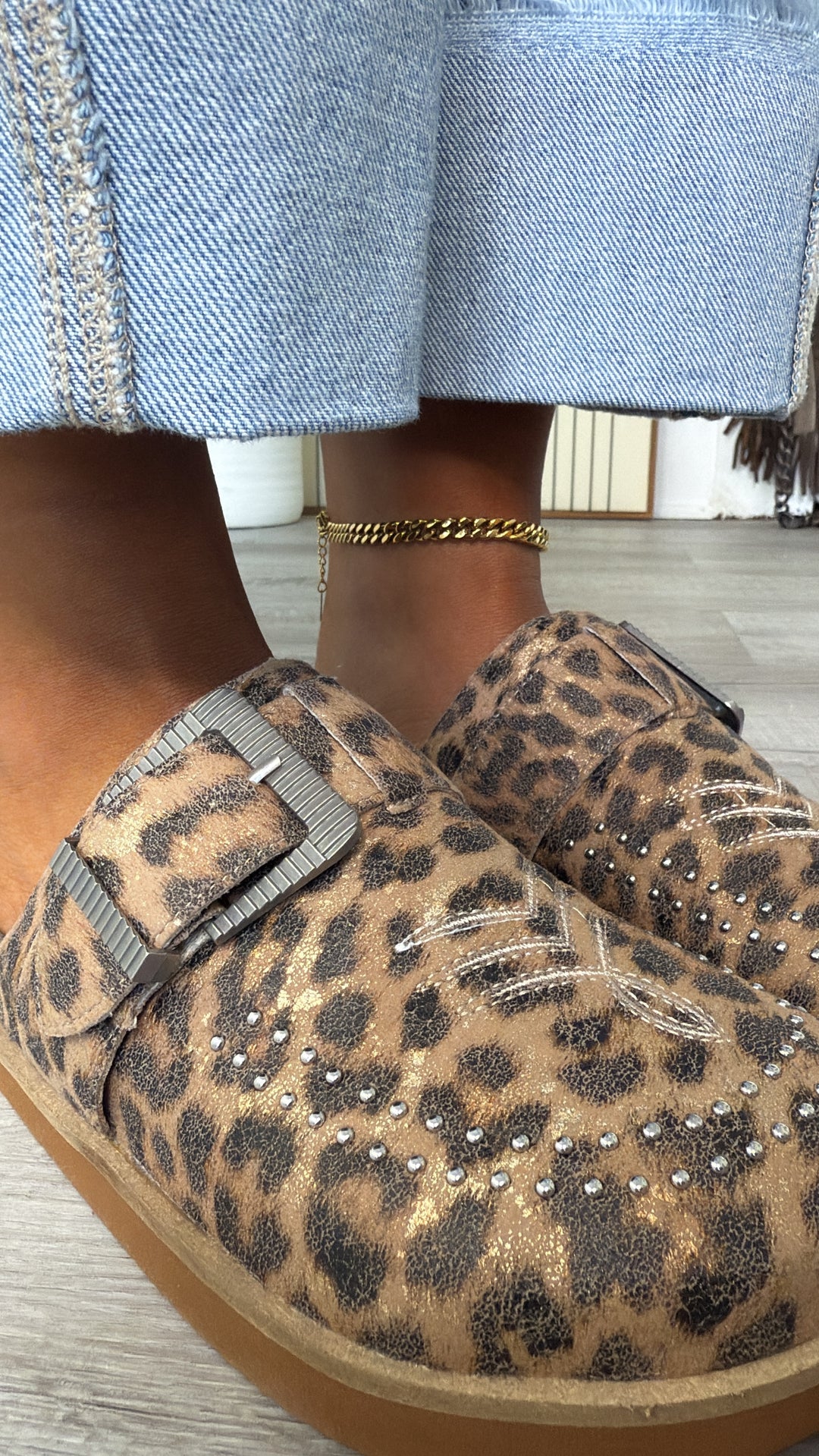 Joleen Studded Clog, Leopard