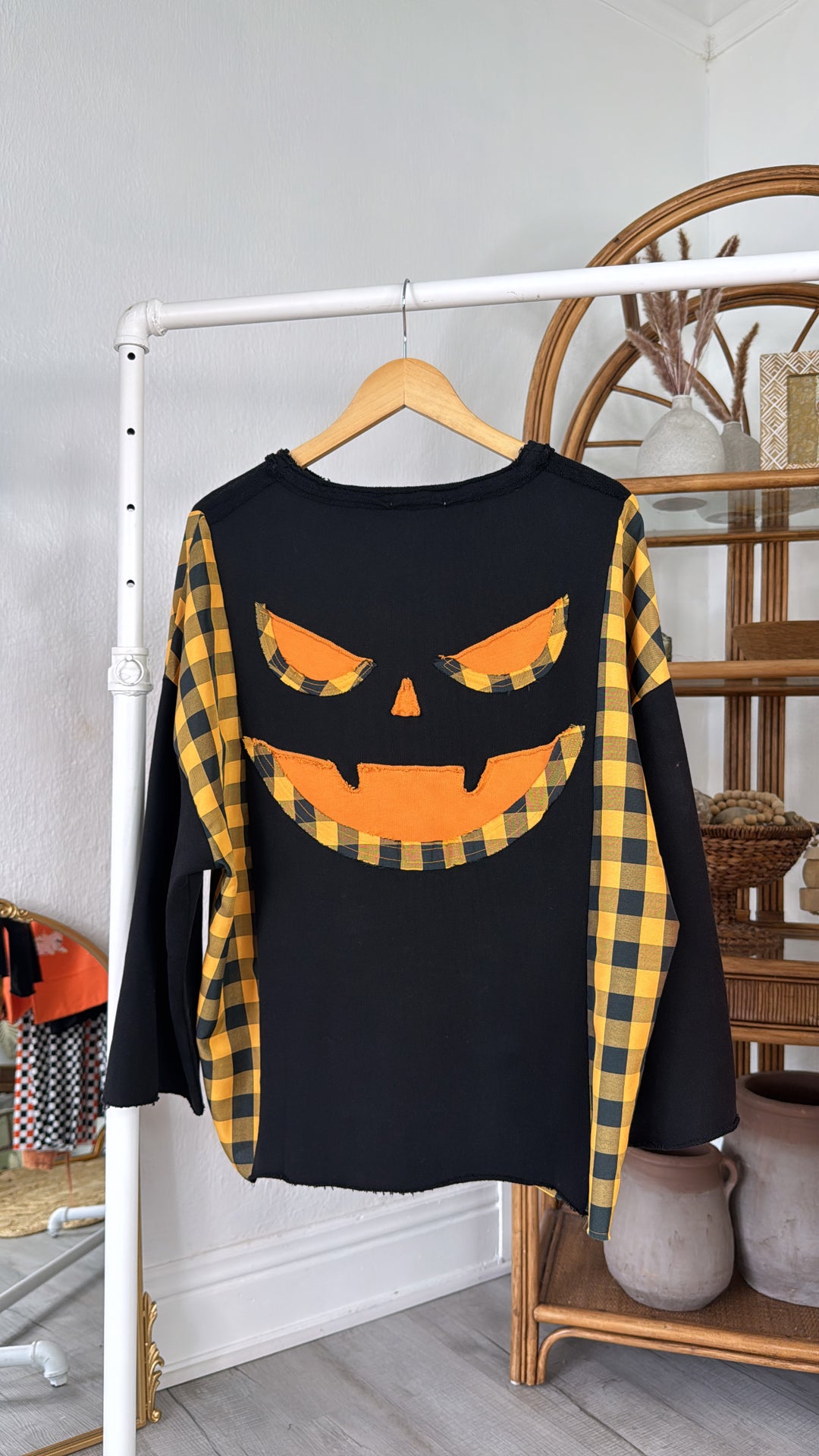 Jack O' Lantern Sweater Top, Black