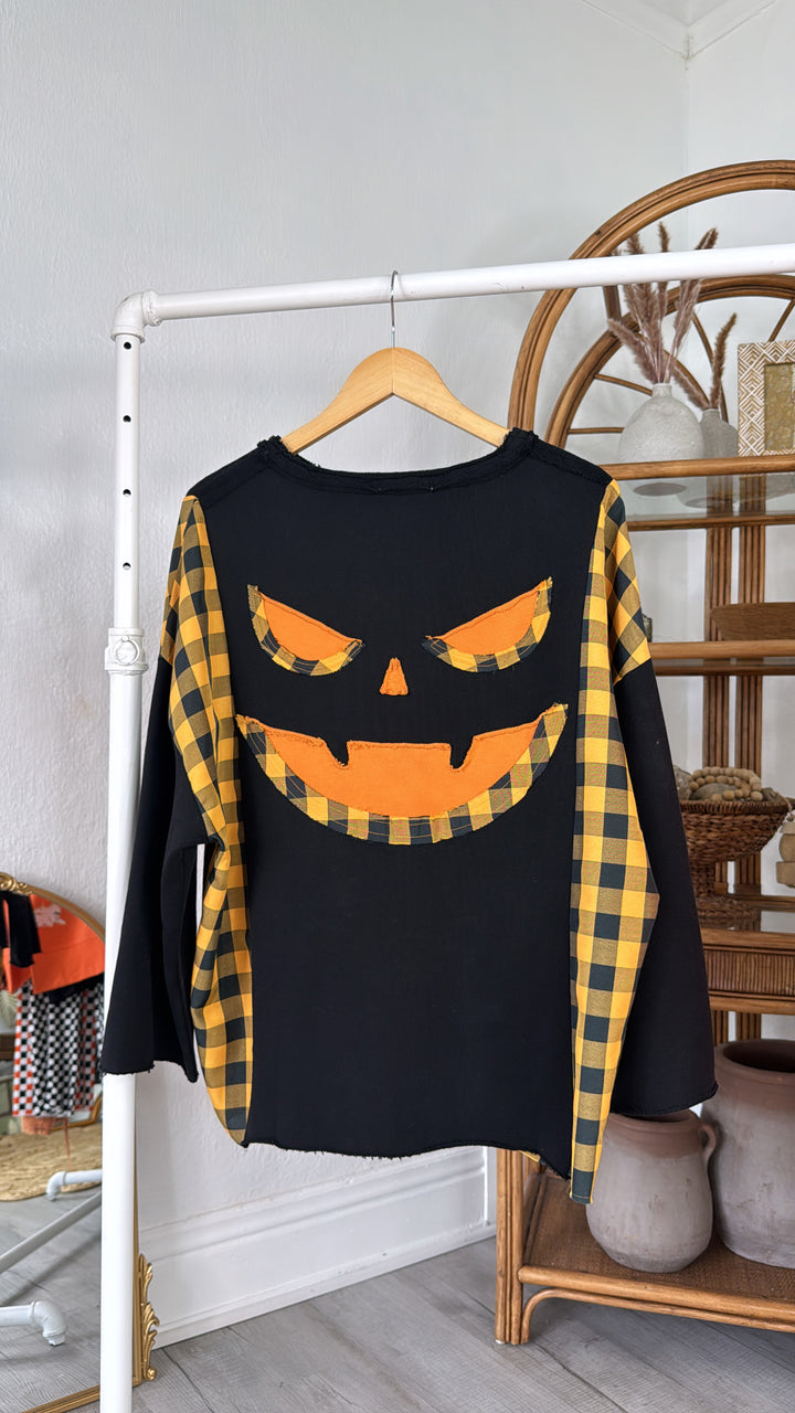Jack O' Lantern Sweater Top, Black