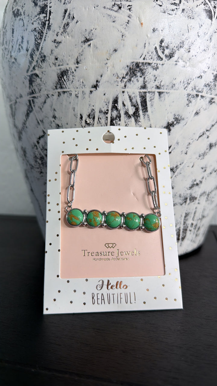 Treasure Jewels: Silver Oasis Necklace