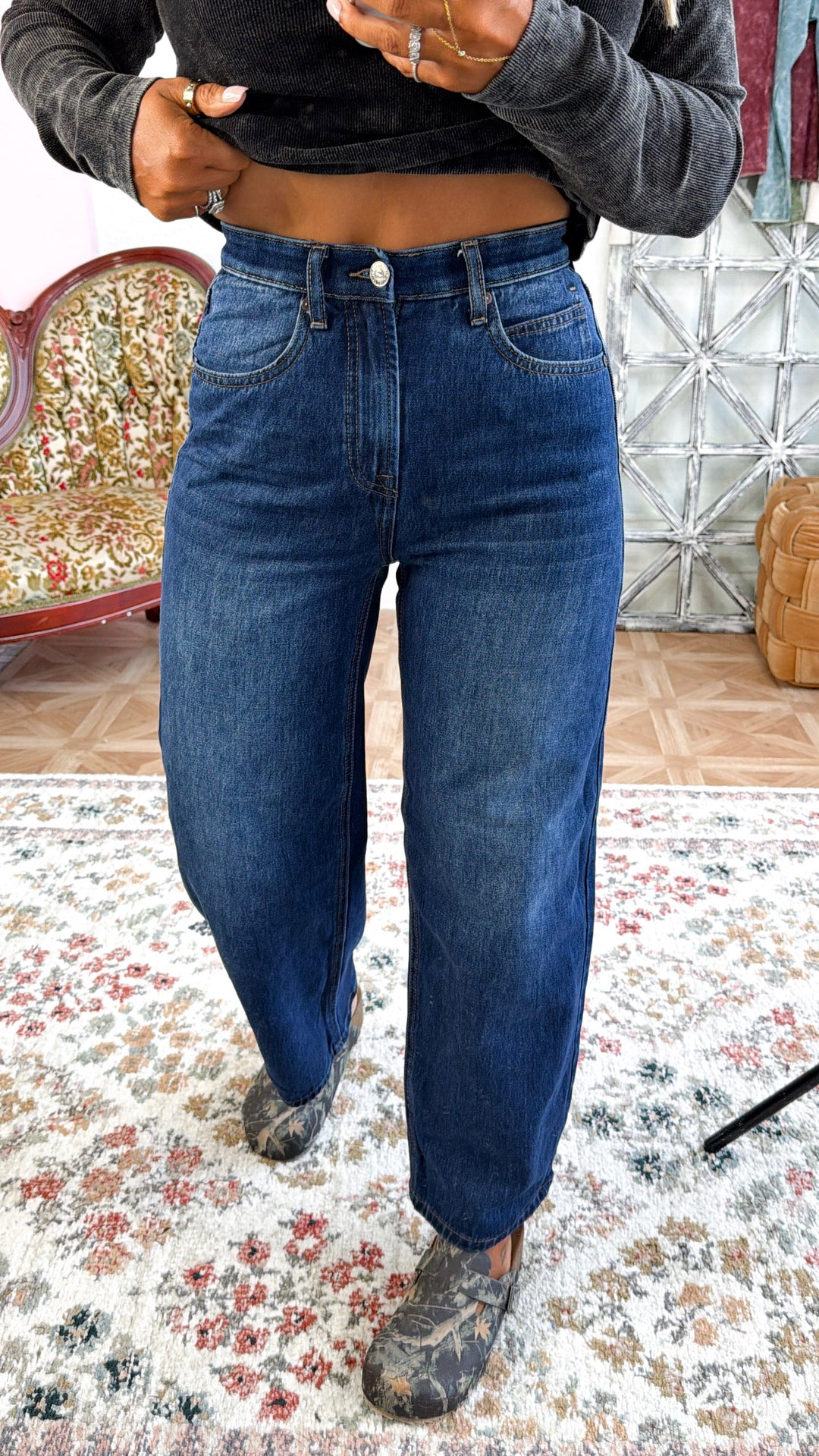 Callum Denim Barrels, DK. Wash