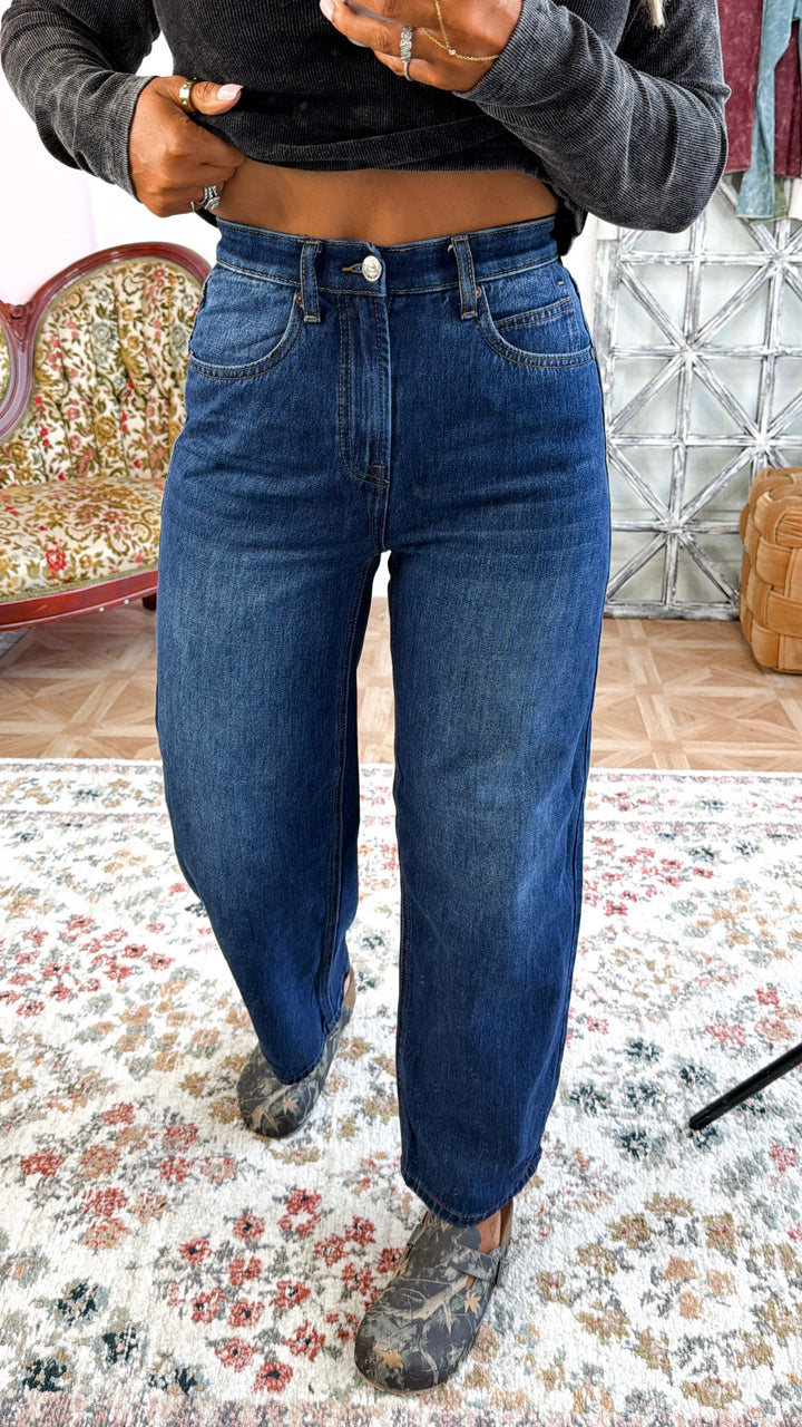 Callum Denim Barrels, DK. Wash