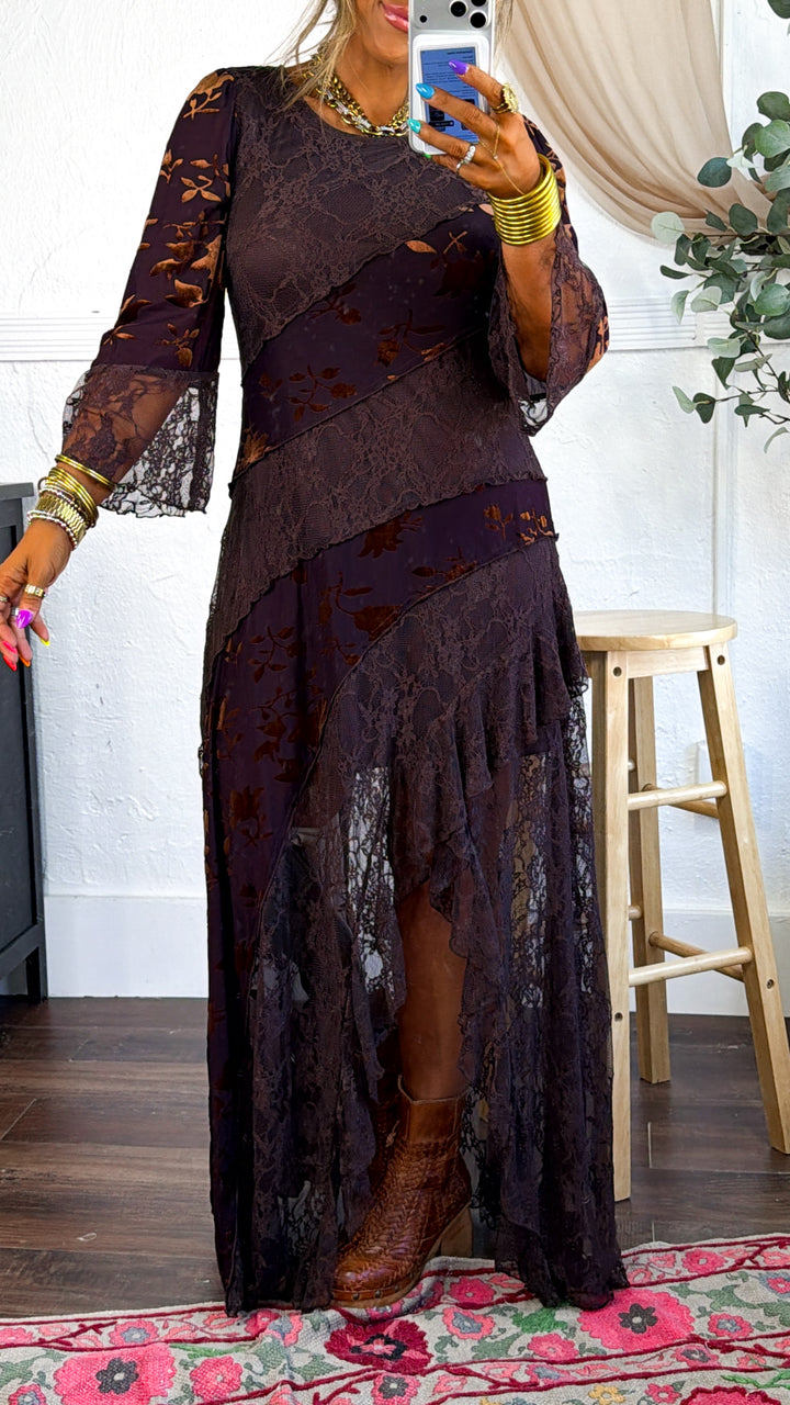 Stunning Beauty Maxi Dress, Mahogany