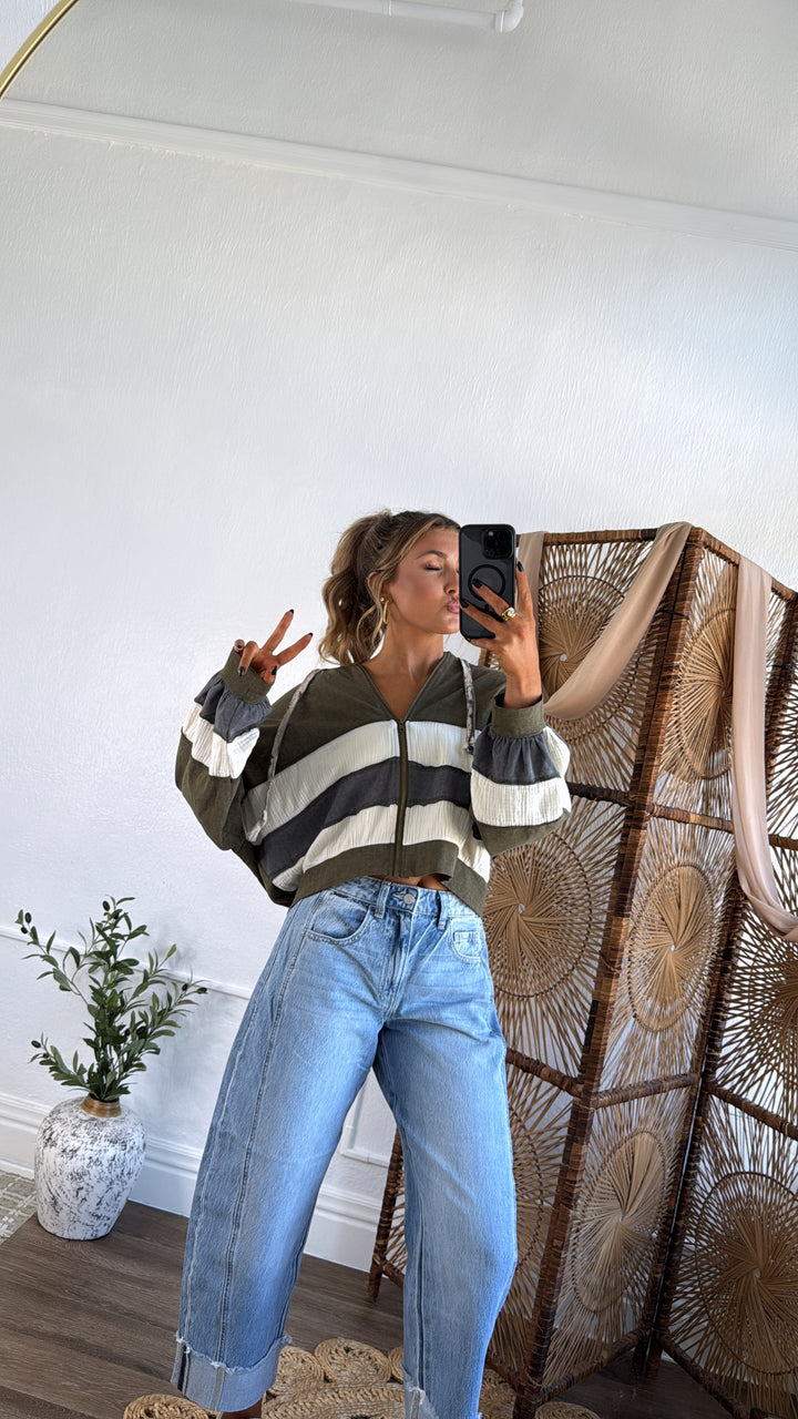 Easy Street Zip Up Jacket, Olive