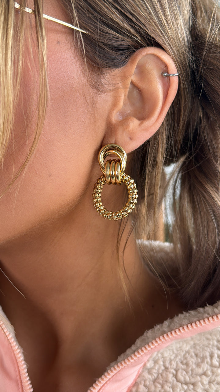Treasure Jewels: Golden Radiance Hoop Stud