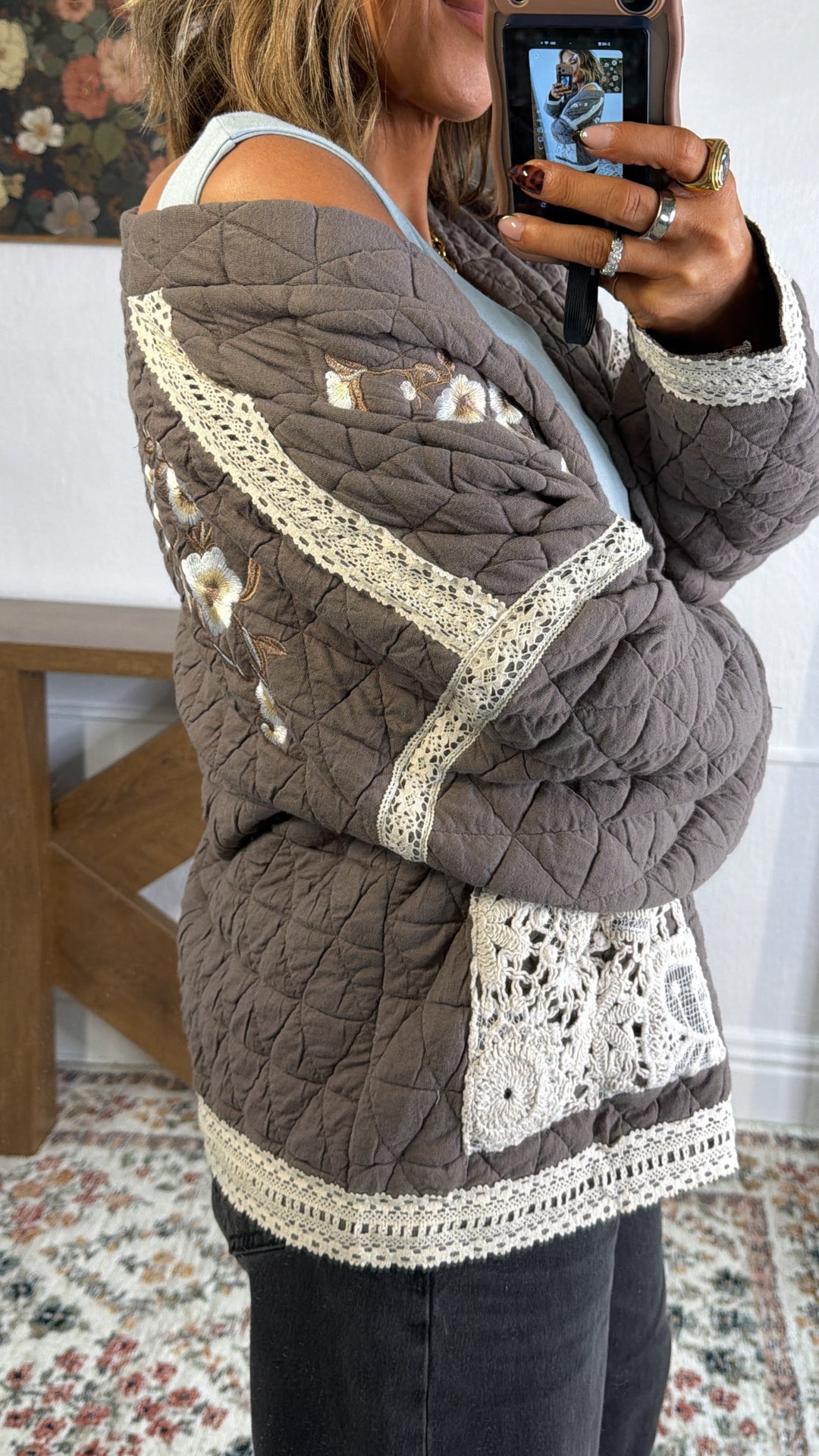 Canyon Quilted Jacket, Charcoal