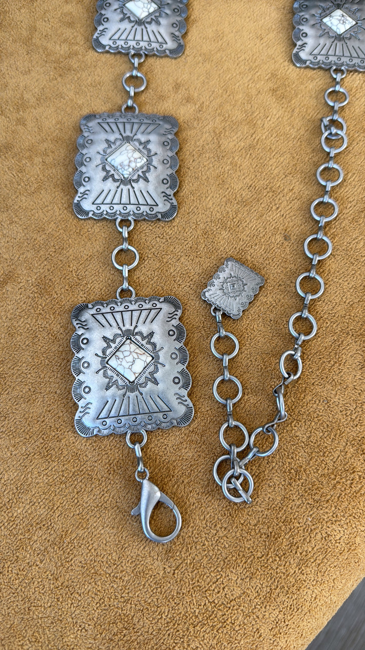 Laramie Silver Western Concho Belt