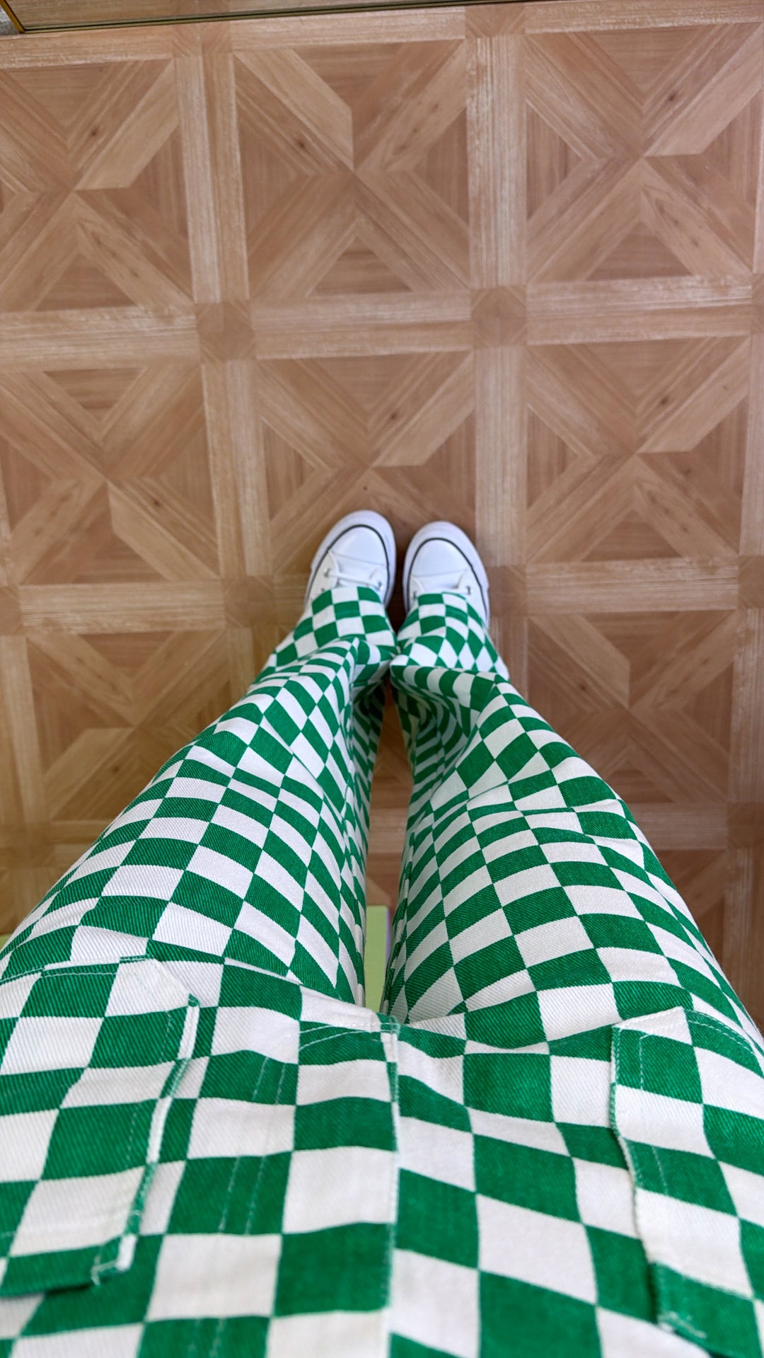 Finish Line Checkered Pant, Green
