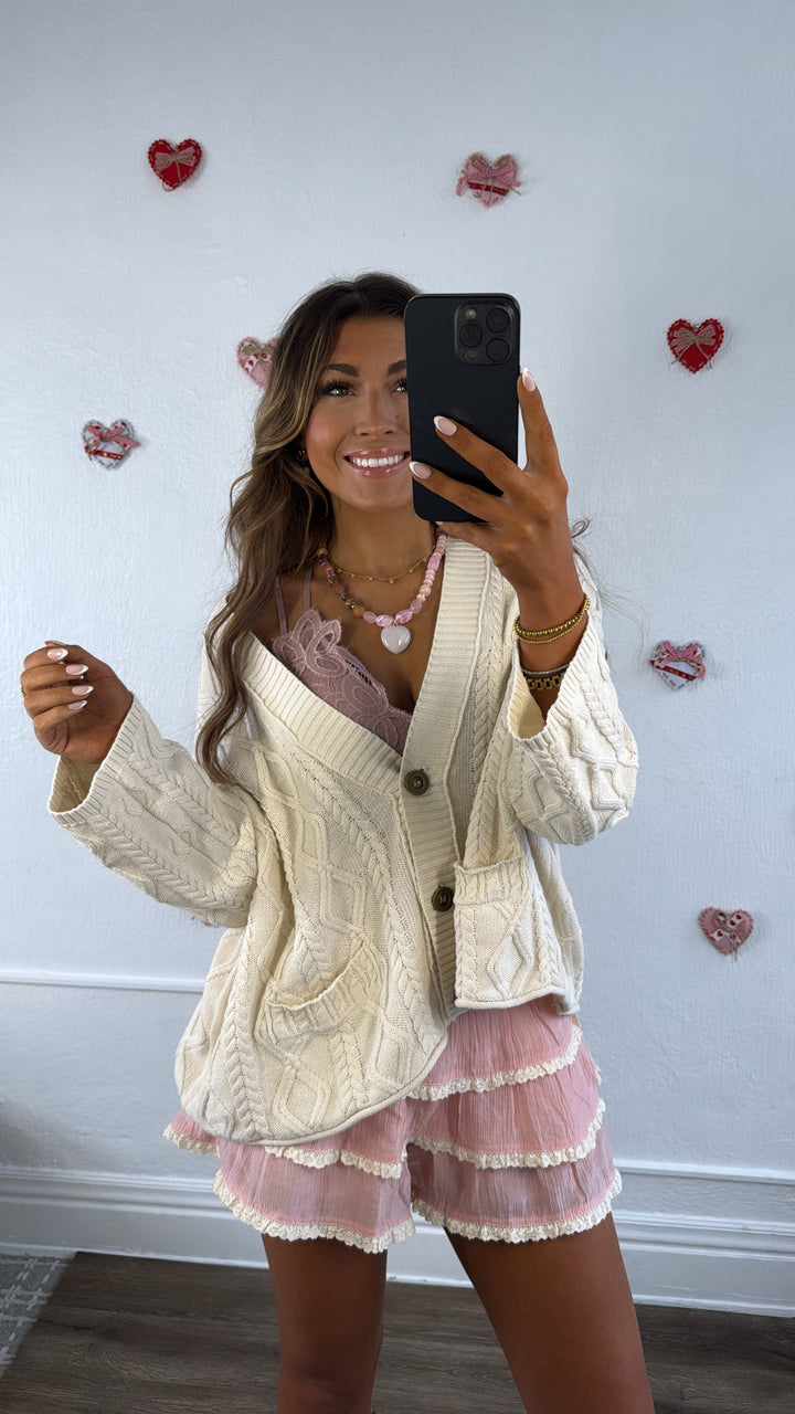 Sunday Slouch Cardigan, Natural