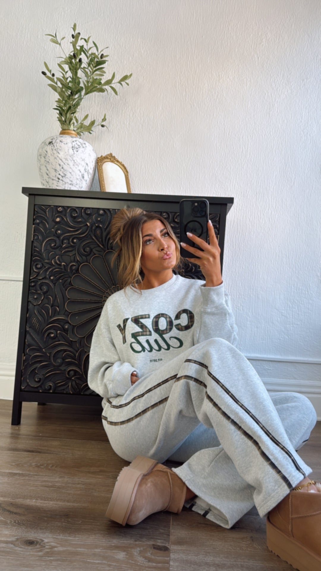 Cozy Club 2 Piece Set, Grey