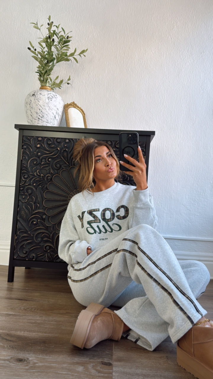 Cozy Club 2 Piece Set, Grey