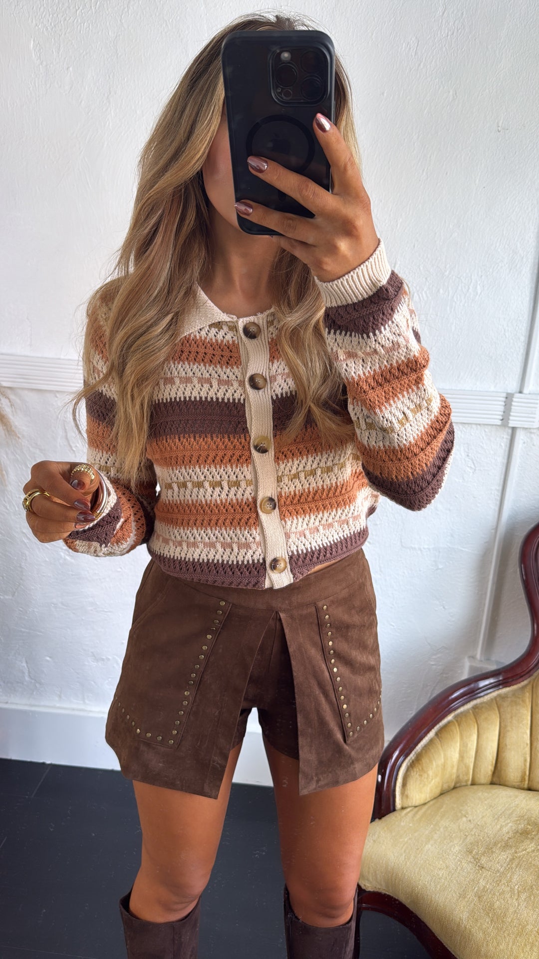 Roasted Vinyl Button Down, Pumpkin Spice