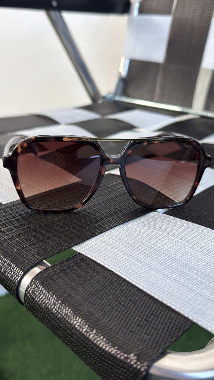 FREYRS - Spencer Aviator Sunglasses, Brown