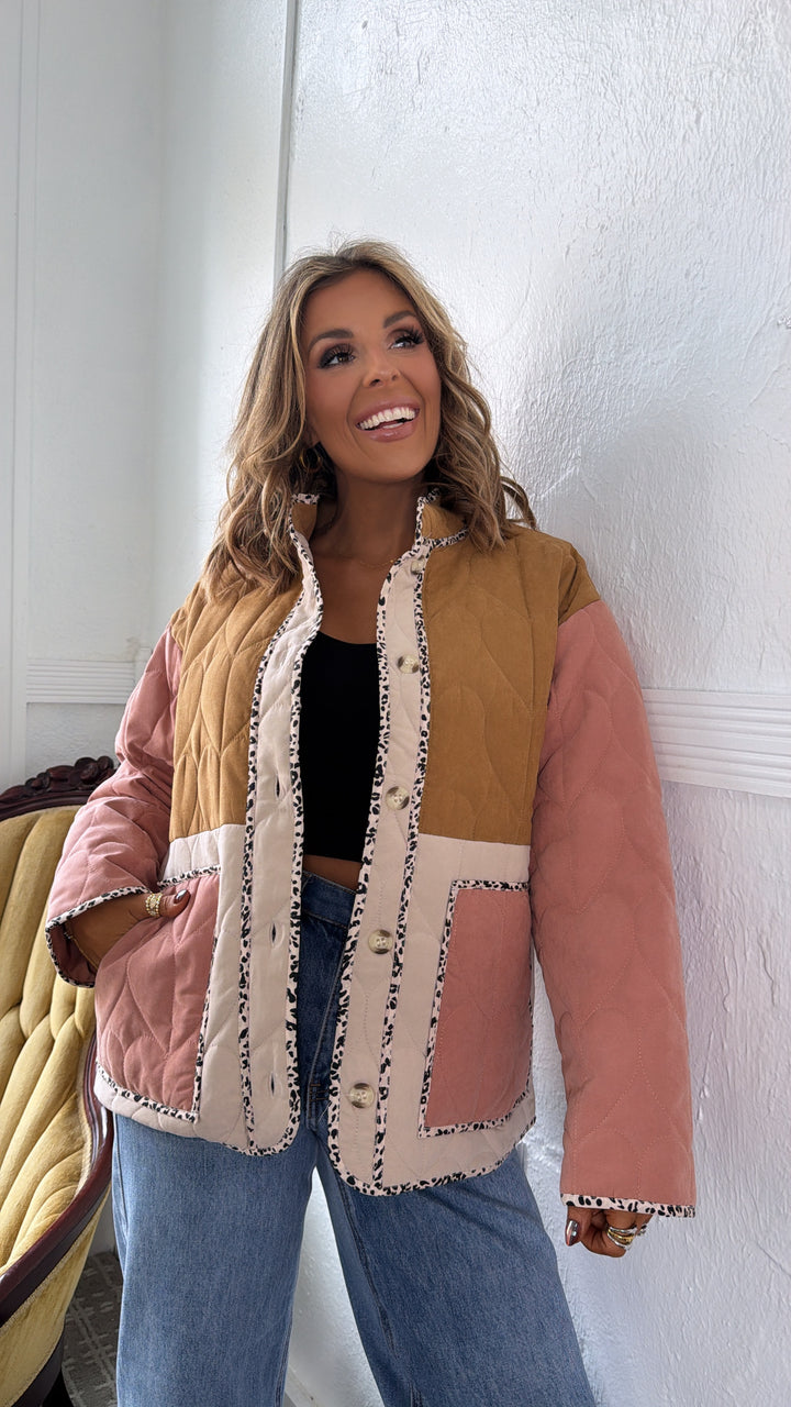 Golden Frost Jacket, Tobacco/Pink