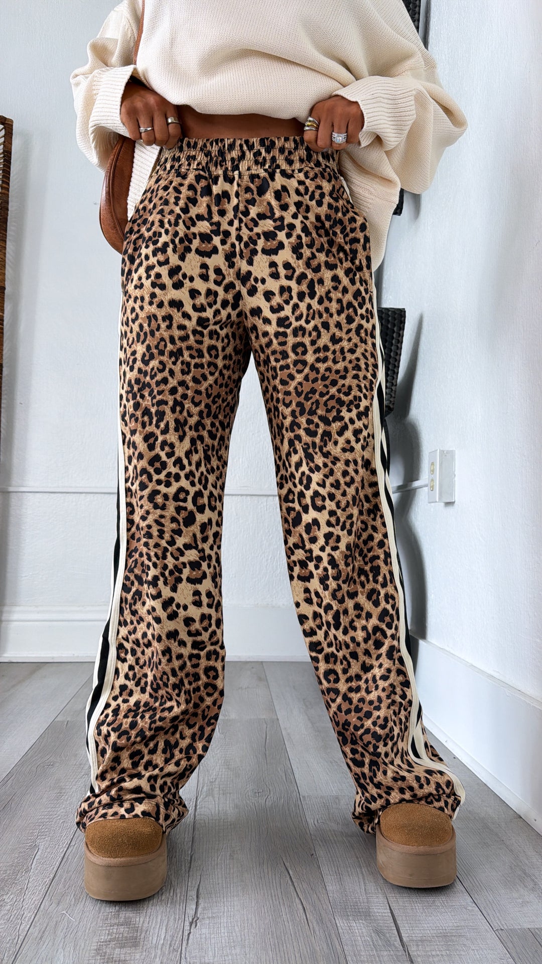 Fast Lane Leopard Pant, Black/Brown