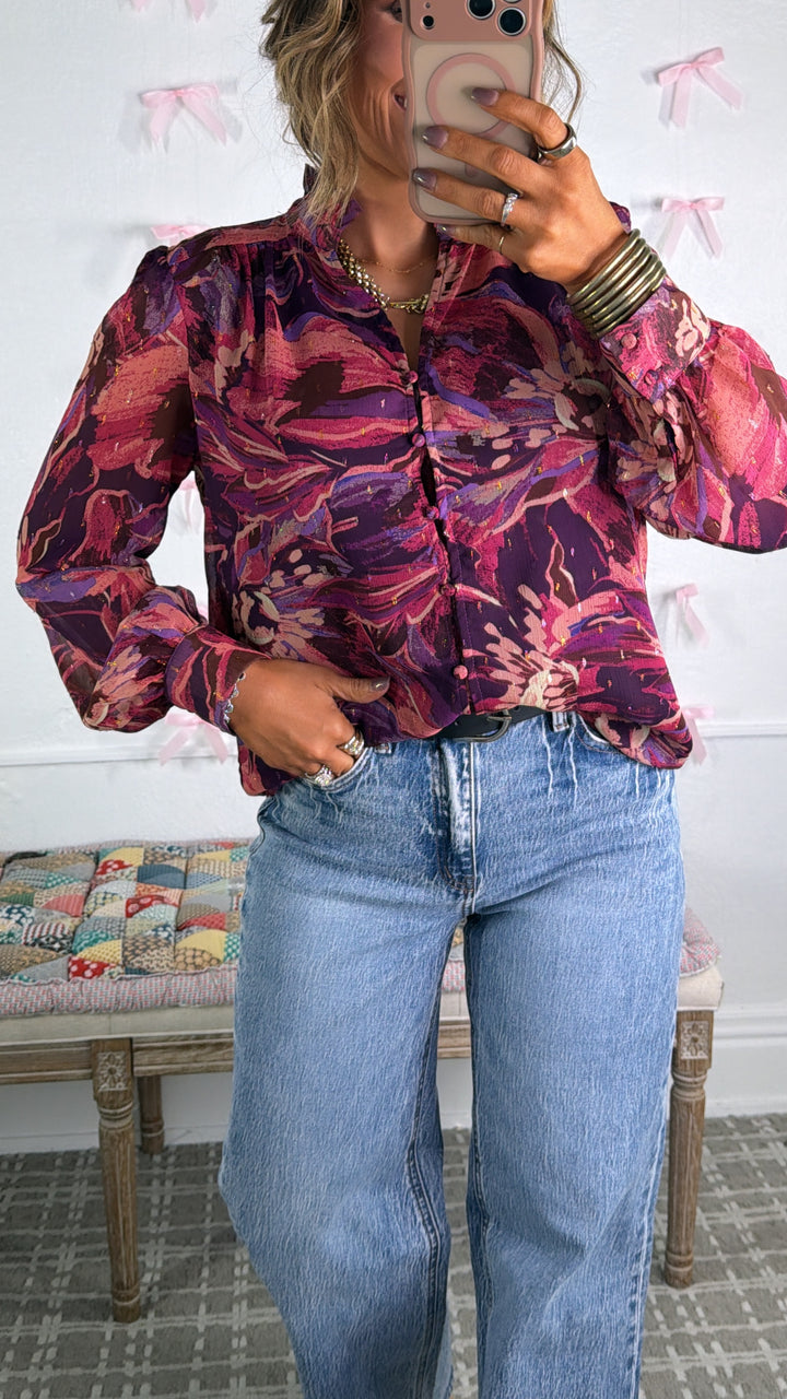 Blackberry Ember Blouse, Purple