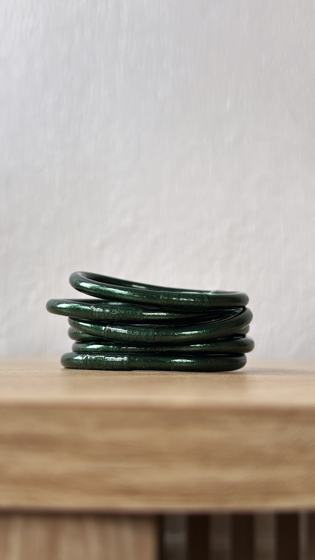 BuDhaGirl: Frond All Weather Bangle (Set of 6)- Serenity Prayer