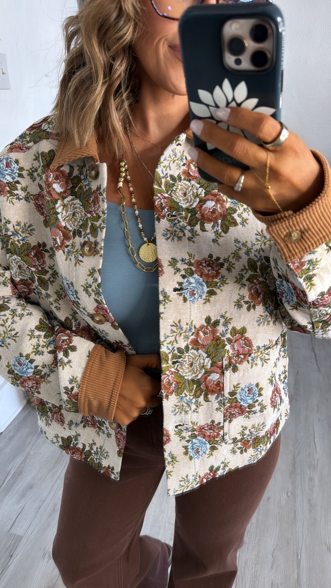 Thalora Tapestry Jacket, Ecru