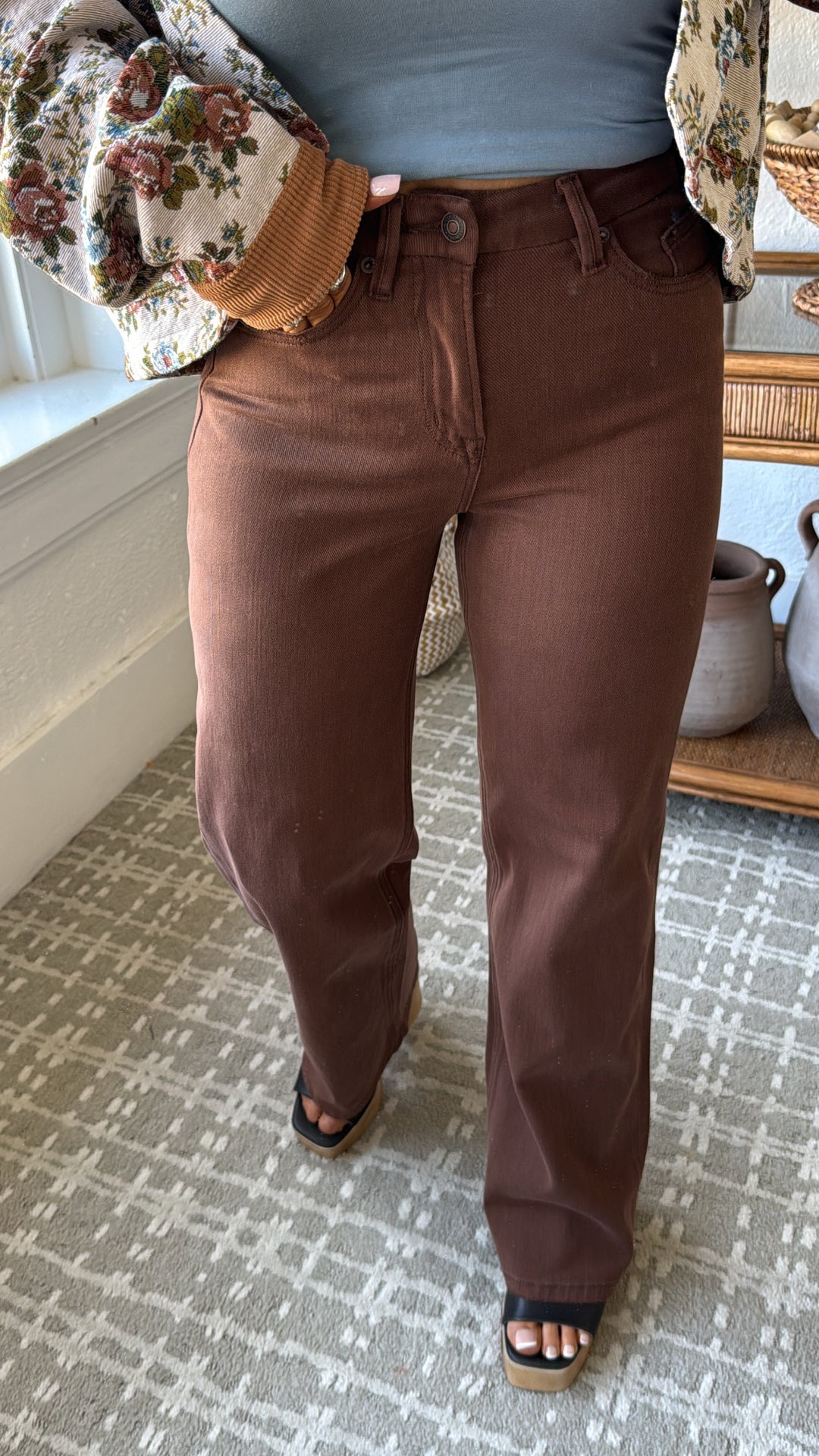 Jackson Straight Leg Denim, Vintage Brown