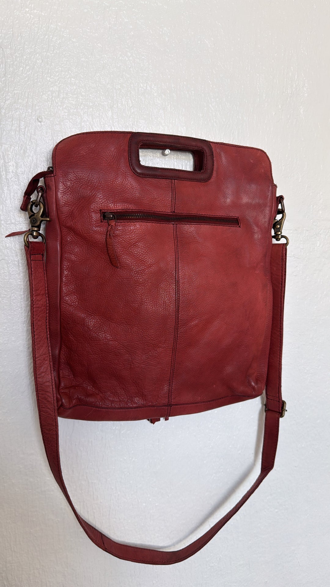 Bristol Layered Fringe Tote, Burgundy