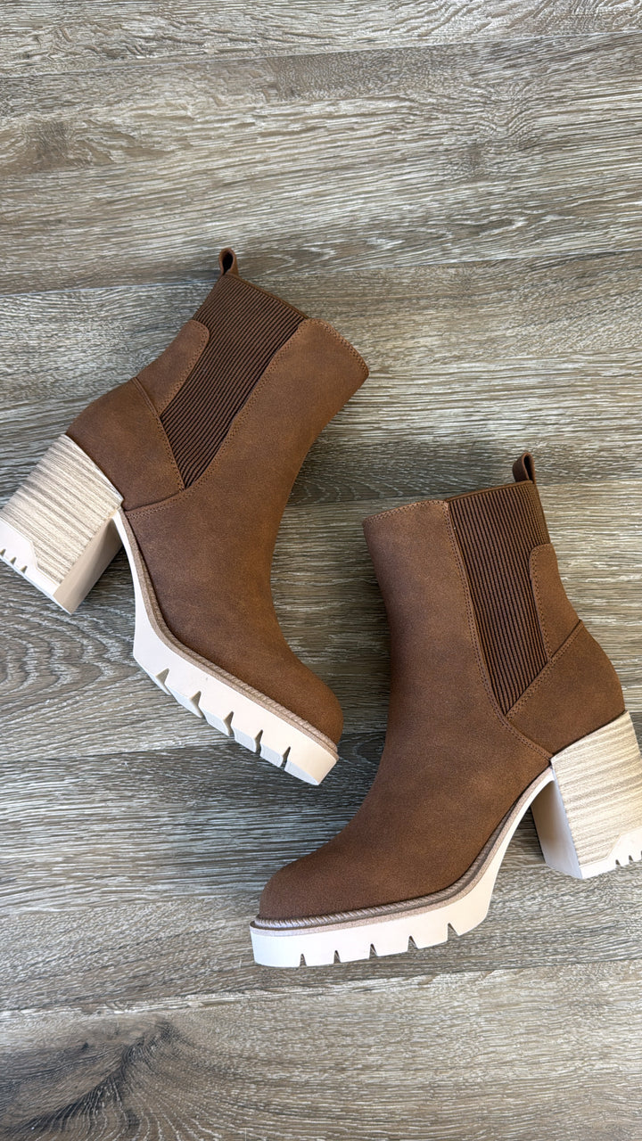 Nova Suede Heeled Bootie