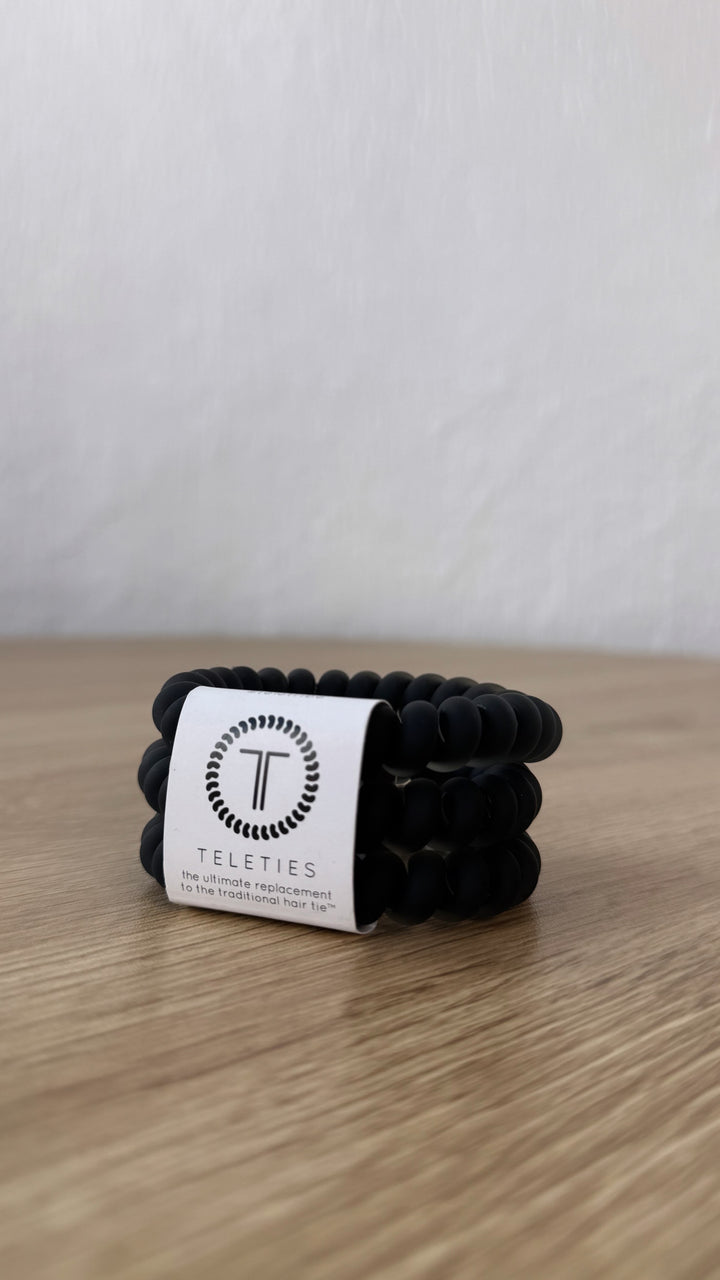 Spiral Hair Coils | Large | Matte Black Hair Ties