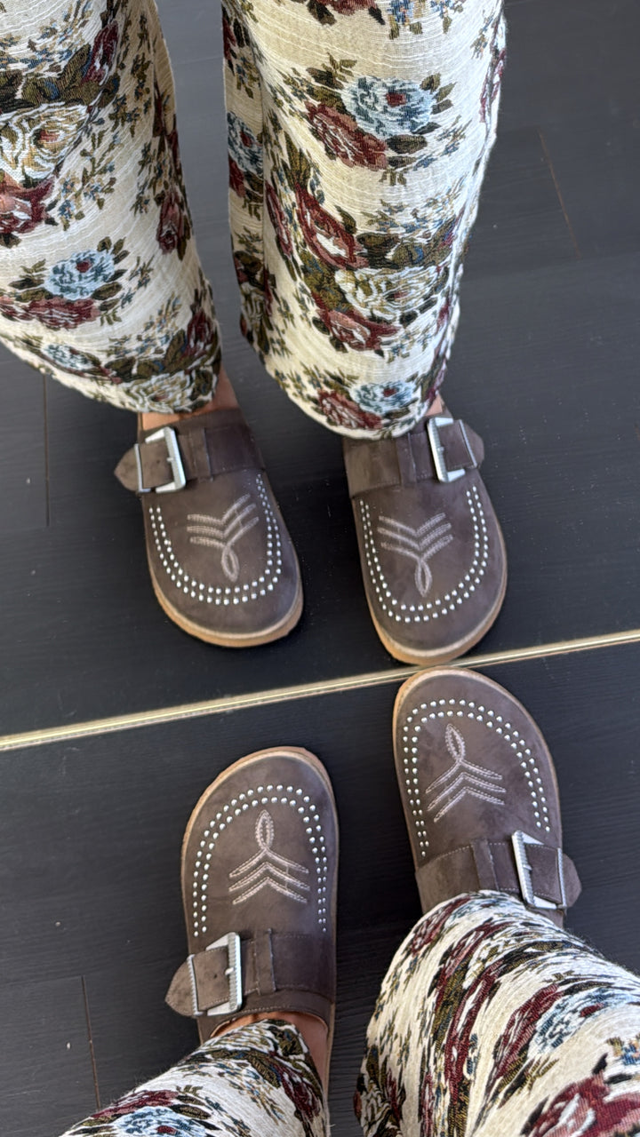 Joleen Studded Clog, Brown