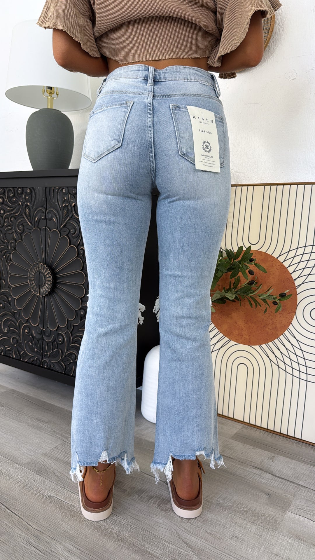 Stevie Straight Leg Jean, Light Wash RISEN