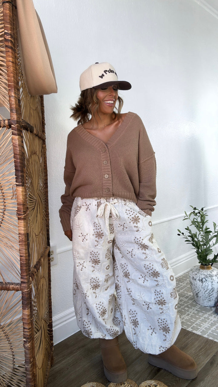 Mallow Knit Joggers, Natural